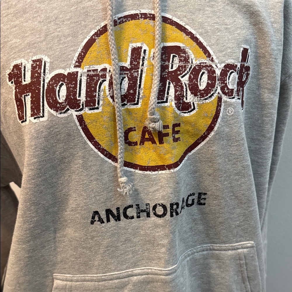 Hard Rock Cafe Anchorage Classic Logo Heather Pullover - Picture 3 of 4